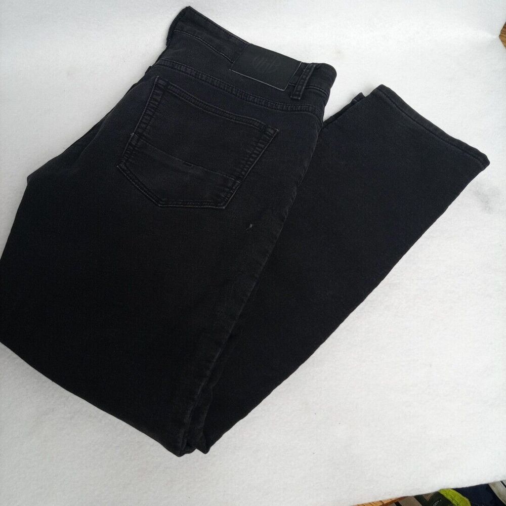 Vintage Genes Black Jeans Men's 34X32 Slim Fit French Terry Denim Excellent Cond